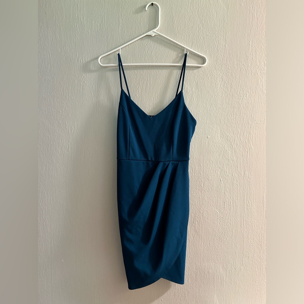 lulu’s forever your girl teal blue bodycon dress